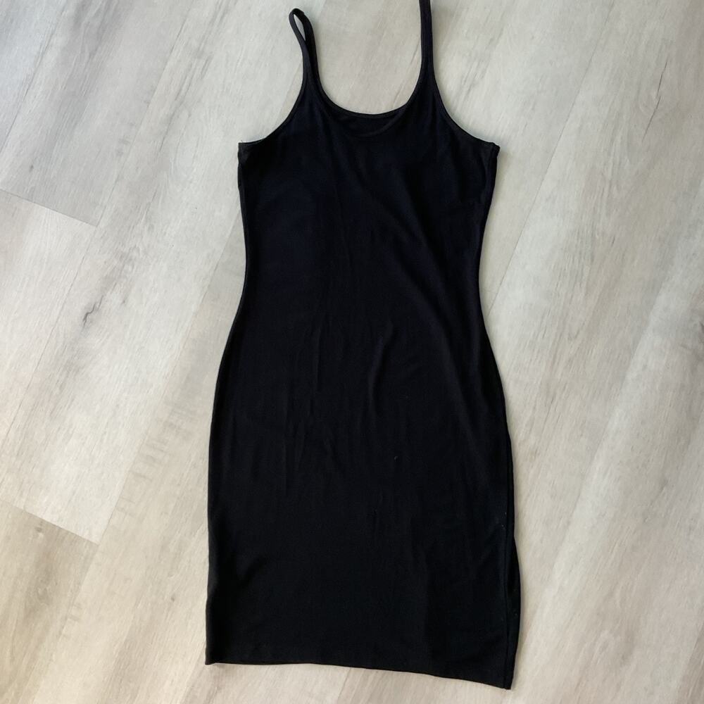 T by Alexander Wang Black Cami Jacquard Dress Womens Small